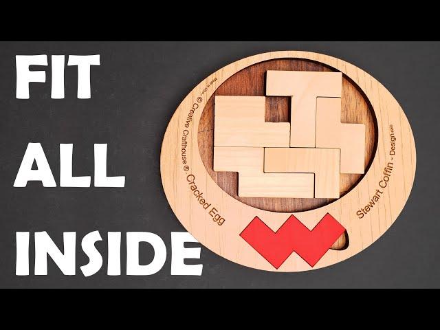 Cracked egg puzzle. Fit all parts inside.