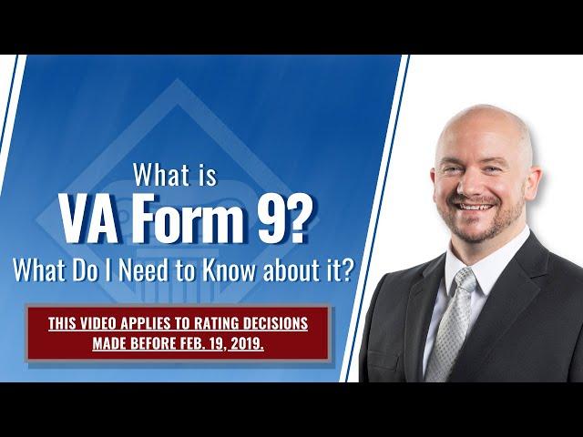 Veteran’s Administration Form 9… Your Formal Appeal To The Board Of Veterans' Appeals For Disability