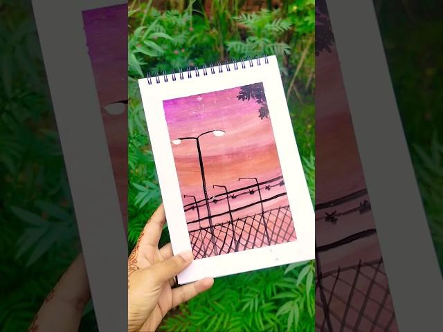 Easy scenery painting for beginners||#youtubeshorts #viral #shortvideo #viralvideo #shorts #diy