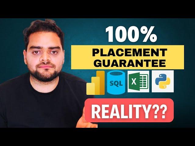 REALITY of 100% JOB Guarantee Data Analyst program | Must Watch