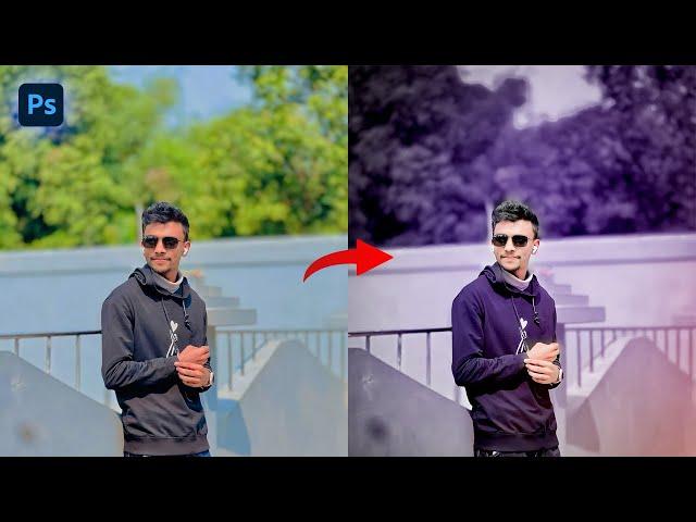 Dark Mood Photo Editing in Photoshop । Black Moody Color Grading । Photoshop Tutorial 2024