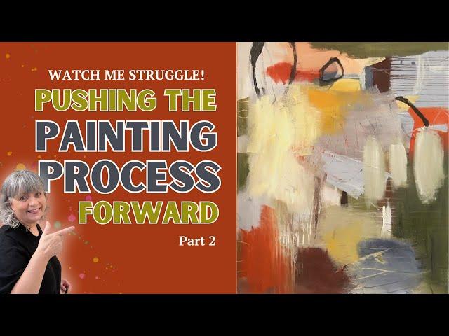Abstract Art Demo in Acrylics: The Painting Process (Part 2)