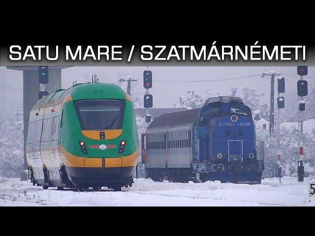 Vonatok Szatmárnémeti állomáson / Trenuri in gara Satu Mare