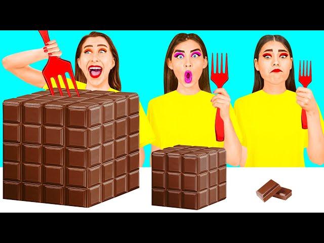 Big, Medium and Small Plate Challenge | Funny Food Situations by HAHANOM Challenge