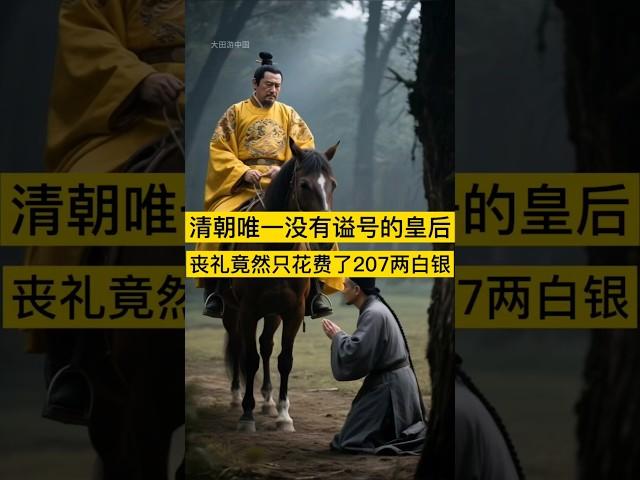 清朝唯一没有谥号的皇后，丧礼竟然只花费了207两白银， #中国 #历史 #history #china #清朝 #清朝历史 #历史故事 #历史人物