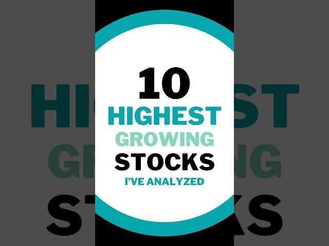 Highest Growing Stocks I've Analyzed on #GrowthShares #stocks #investing