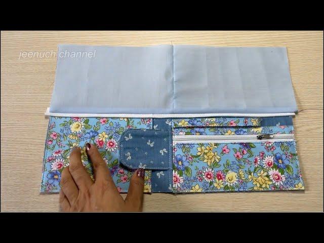 How to make a beautiful wallet with 3 pockets | Diy easy sewing bag at home