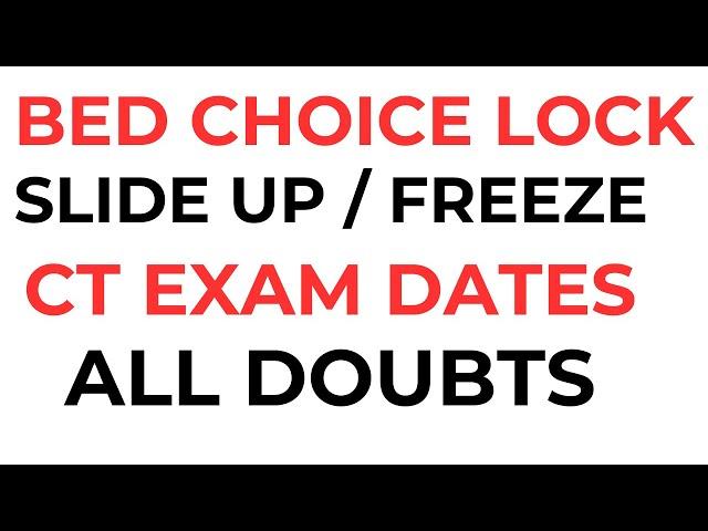 BED EXAM 2025 I RESULT OUT I CHOICE LOCKING I SLIDE UP I CT EXAM DATES I BY LAXMIDHAR SIR I