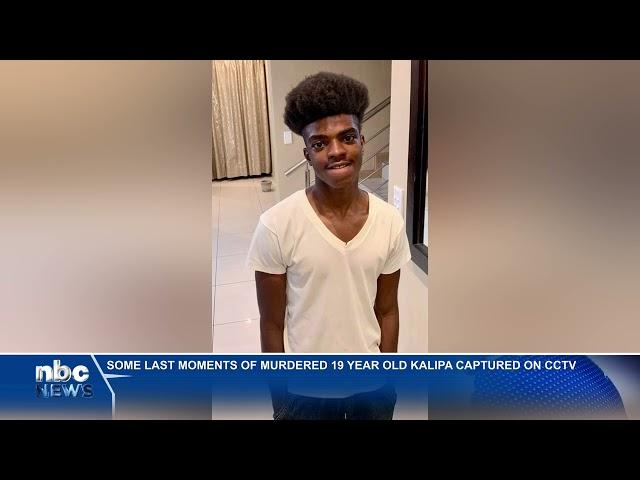 Some last moments of murdered 19-year-old Kalipa captured on CCTV - nbc