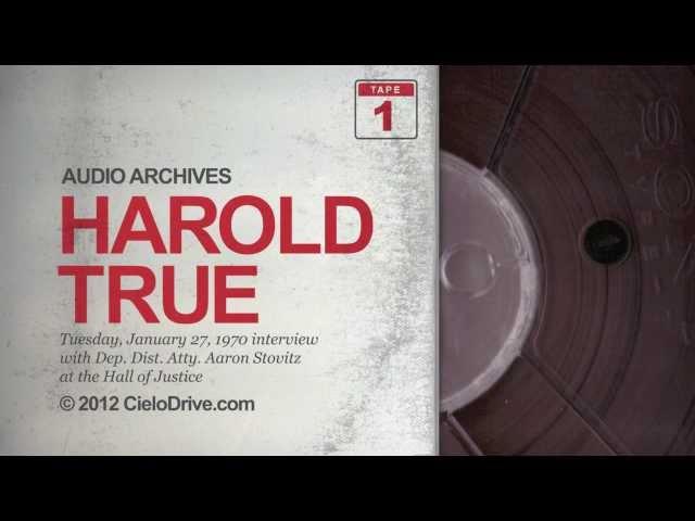 Audio Archives: Harold True Interviewed by D.A. Aaron Stovitz, January 27, 1970 -- Tape One