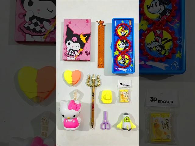 Adorable  Stationery items, Unboxing & Review, Pen, 3D Eraser, Sharpener #stationery #backtoschool