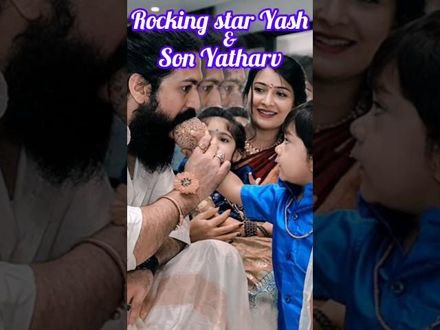 Rocking star Yash enjoying with his beautiful family #cute #love #status #viral #shorts