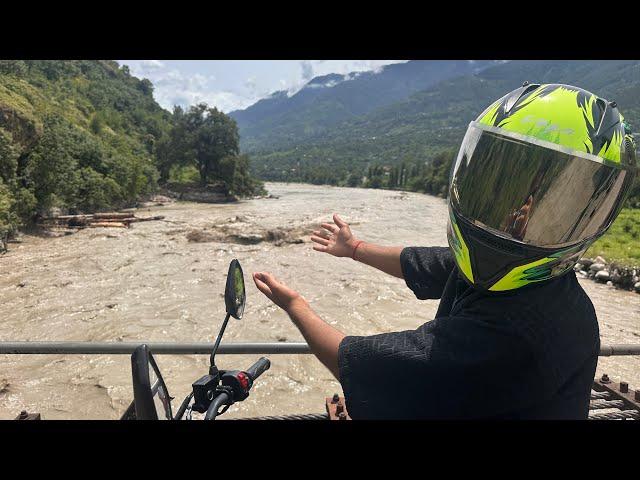 Hmare kullu mein feer se flood aa gya #himachal#flood #himachal #rainfall #bikerider #mt15