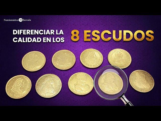 Aprende a diferenciar la calidad en las monedas de 8 escudos | Numismática Barcala