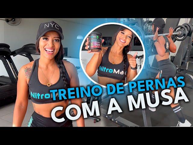 EXPLOSÃO MUSCULAR NA ACADEMIA: TREINO DE PERNAS COM JESSICA SANTOS  - MUSA FITNESS NITROMAX