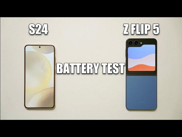 Z Flip 5 VS Galaxy S24 BATTERY TEST!