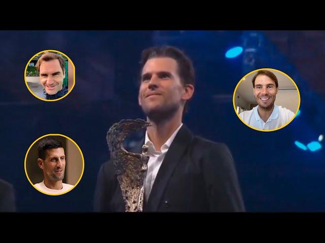 Dominic Thiem Reaction When Big 3 Show Him Love in his Retirement Ceremony