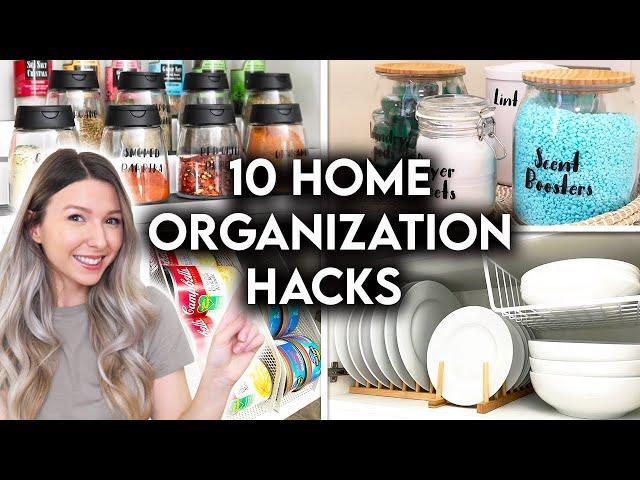 10 CLEVER HOME ORGANIZATION IDEAS + STORAGE HACKS