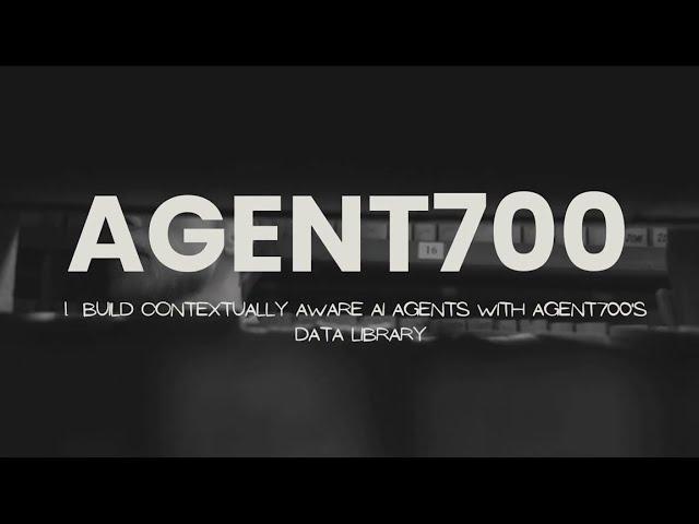 Build Contextually Aware AI Agents with Agent700's Data Library