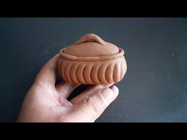 Crafting a very small cooking pot | Art of pottery miniature