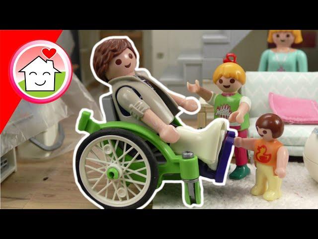 Playmobil Familie Hauser - Papa im Rollstuhl - Krankenhaus Geschichte für Kinder