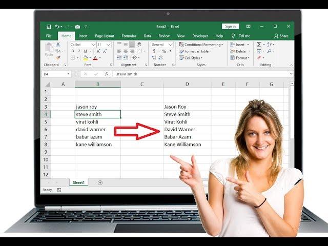 Easy Way to Make First Letter Capital in MS Excel (Excel 2003-2019)