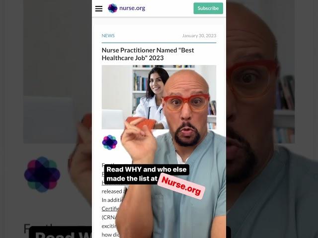 Nurse Practitioner Named "Best Healthcare Job" 2023 #shorts #nursepractitioner #np #nurses