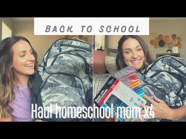 BACK TO SCHOOL SUPPLY HAUL||HOMESCHOOL MOM X4