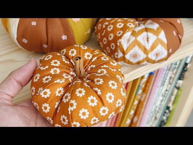 Cute Fall Fabric Pumpkins to Sew with Free Pattern