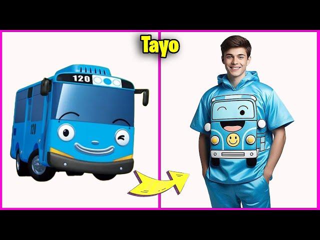 Tayo The Little Bus Characters As Humans  Guess Characters by Their Voice 