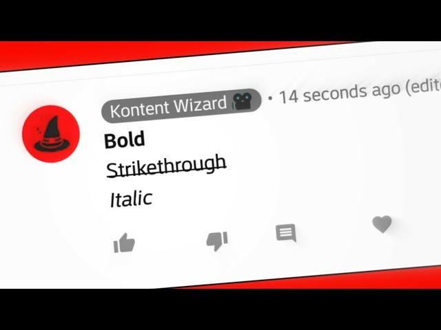 How to Write Bold/Italic/Strikethrough on YouTube Comment(Easy)