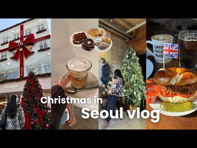 Seoul Travel Vlog | first time in korea | cafes and bakeries ｜shopping and christmas market 