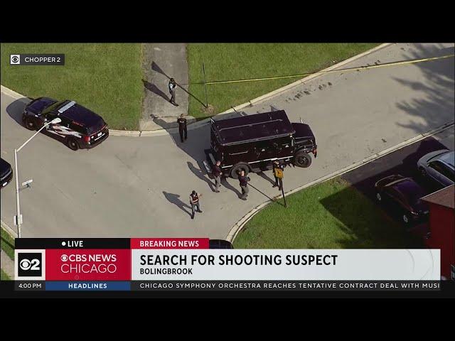 Search for shooting suspect in Bolingbrook