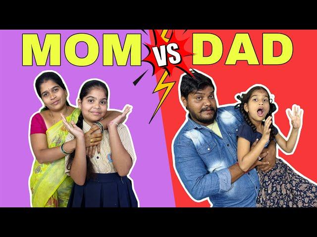 MOM v/s DAD Funny videos  || rider mallesh moral stories || janavi funny videos || childrens comedy