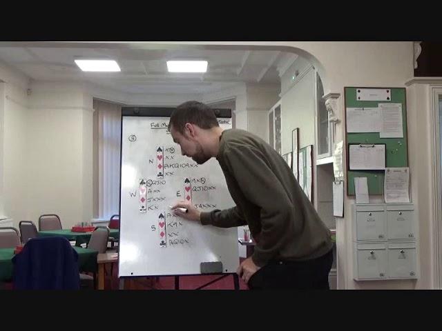 Learn Modern Bridge - Advanced - Board 3 Full minor suit transfer over 1NT