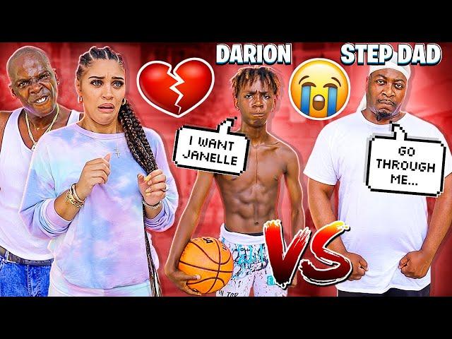 1 VS 1 BASKETBALL GAME MY BROTHER DARION VS MY STEP DAD MARVIN 