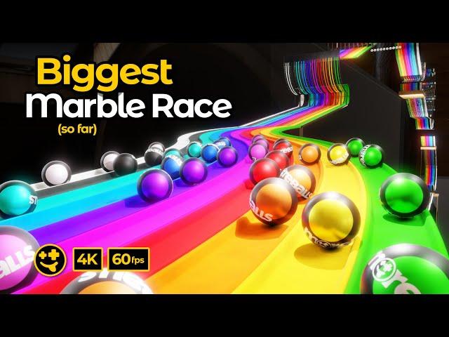 Biggest Marble Race (So Far) - Race 24  | #marbles #marblerace #blender #3danimation #marblerun