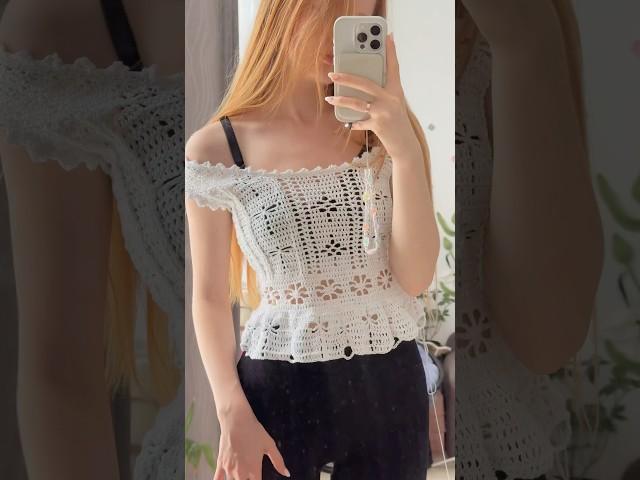 Crocheting my dream dress  #crochetdress #crochet #shortsviral #crochet