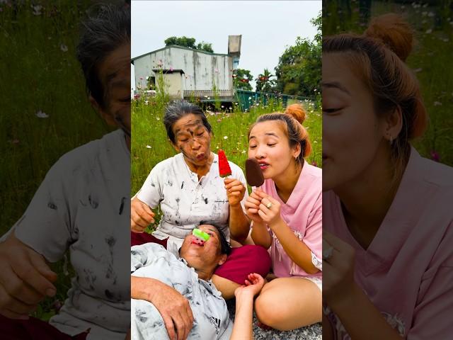 Ice cream prank on crying sister ️