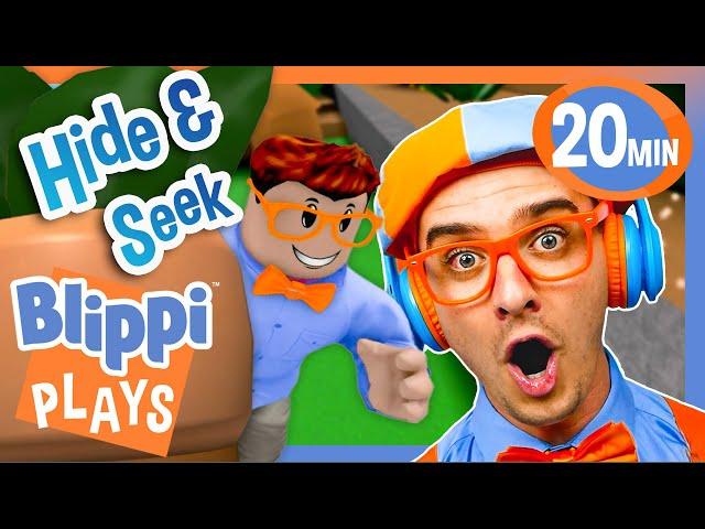 Ready or Not, Here Blippi Comes! Let's Play Hide & Seek | Roblox Gaming Videos for Kids