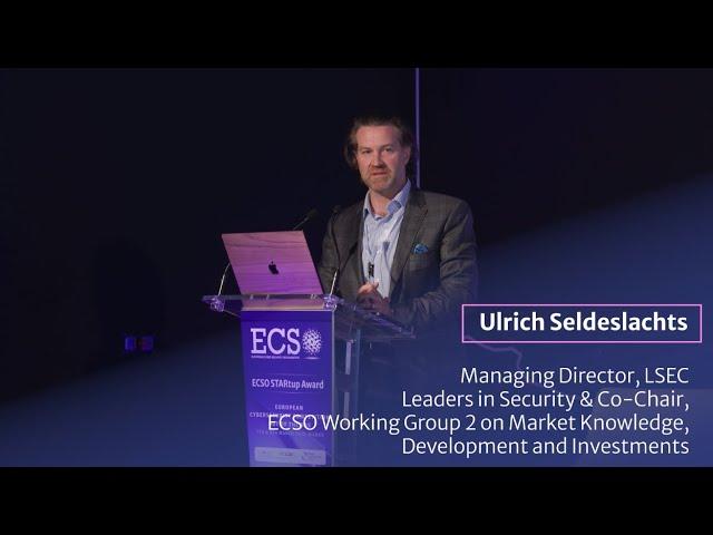 ECSOSTARtupAward |  Ulrich Seldeslachts, Managing Director at LSEC -Leaders in Security