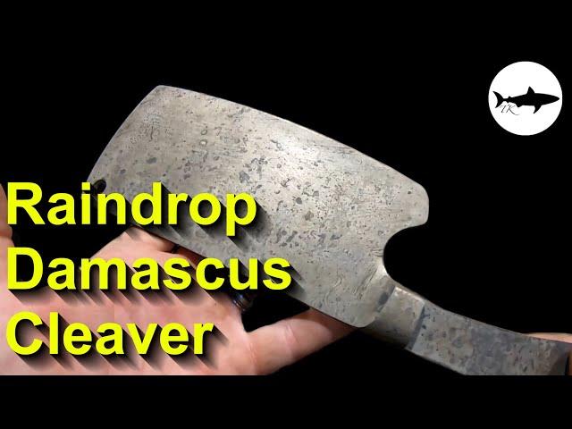 Forging an Integral Raindrop Damascus Cleaver - Part 1