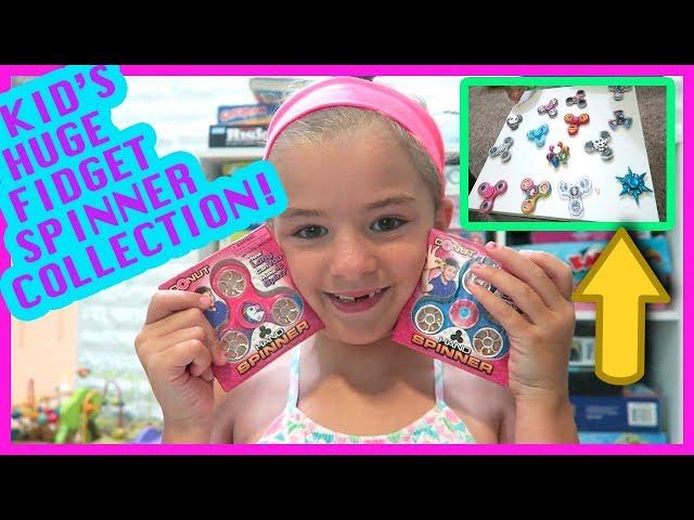 FIDGET SPINNER COLLECTION FOR KIDS!! | MARIO KART, UNICORNS, DONUTS, FROZEN, EMOJIS, & 2 GIVEAWAYS!!