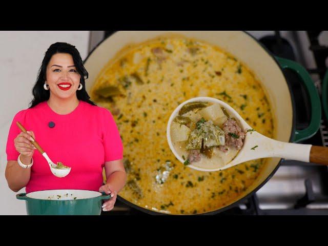 Quick & Easy Creamy GROUND BEEF Soup recipe! ( ONE POT MEAL )