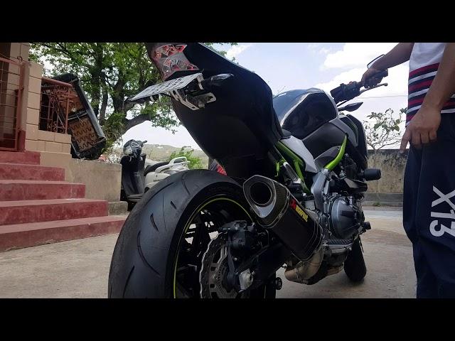 Kawasaki z900 Akrapovic Full system exhaust sound