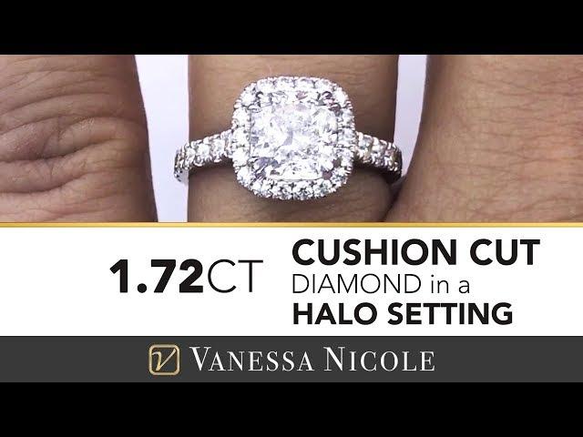 CUSHION CUT HALO RING | Cushion Cut Diamond Engagement Ring for Sasha