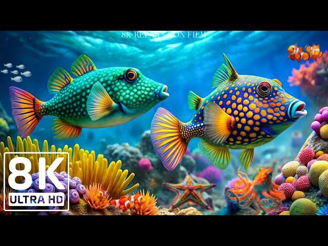 Marine Life 8K (ULTRA HD)  Relaxing Coral Reef Fish & Soothing Music for Peaceful Sleep #6