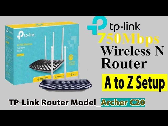 How to A to Z Configure TP-link Router With Ethernet |Setup TP-Link Archer C20 AC750 |