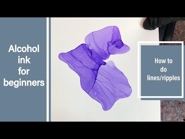 Alcohol ink - How to do lines/ripples [30]