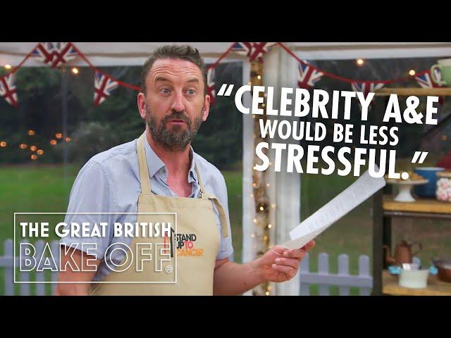 Lee Mack wings it, moonwalks and gets the Hollywood Stare! | The Great Stand Up To Cancer Bake Off